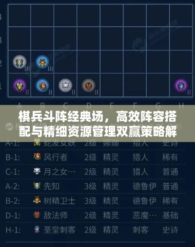 (兵棋推演的游戏)探秘棋兵传说游戏的最佳阵容策略及高效技巧